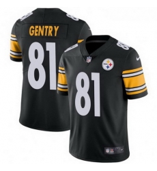 Men Nike 81 Zach Gentry Pittsburgh Steelers Limited Black Team Color Vapor Untouchable Jersey