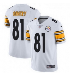 Men Nike 81 Zach Gentry Pittsburgh Steelers Limited White Vapor Untouchable Jersey