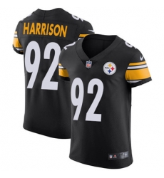 Men Nike Steelers #92 James Harrison Black Team Color Stitched NFL Vapor Untouchable Elite Jersey