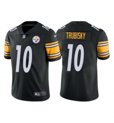Men Pittsburgh Steelers 10 Mitchell Trubisky Black Vapor Untouchable Limited Stitched jersey