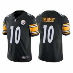 Men Pittsburgh Steelers 10 Mitchell Trubisky Black Vapor Untouchable Limited Stitched jersey