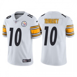 Men Pittsburgh Steelers 10 Mitchell Trubisky White Vapor Untouchable Limited Stitched jersey