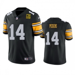 Men Pittsburgh Steelers 14 George Pickens Black 2023 50th Anniversary Vapor Untouchable Limited Jersey