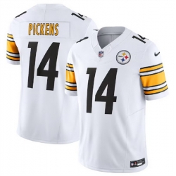 Men Pittsburgh Steelers 14 George Pickens White 2023 F U S E  Vapor Untouchable Limited Stitched Jersey