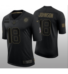 Men Pittsburgh Steelers 18 Diontae Johnson Black Vapor Untouchable Limited Stitched Jersey