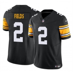 Men Pittsburgh Steelers 2 Justin Fields Black 2024 F U S E  Vapor Untouchable Limited Stitched Jersey