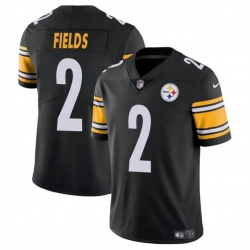 Men Pittsburgh Steelers 2 Justin Fields Black Vapor Untouchable Limited Stitched Jersey
