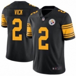 Men Pittsburgh Steelers 2 Michael Vick Black Color Rush Limited Stitched Jersey