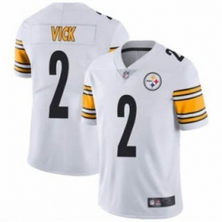Men Pittsburgh Steelers 2 Michael Vick White Vapor Untouchable Limited Stitched Jersey