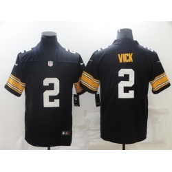 Men Pittsburgh Steelers 2 Mike Vick Black Vapor Untouchable Stitched NFL Nike Throwback Limited Jersey