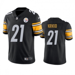 Men Pittsburgh Steelers 21 Tre Norwood Black Vapor Untouchable Limited Stitched Jersey
