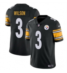 Men Pittsburgh Steelers 3 Russell Wilson Black Vapor Untouchable Limited Football Stitched Jersey