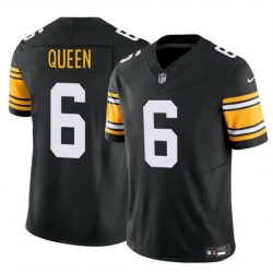 Men Pittsburgh Steelers 6 Patrick Queen Black 2023 F U S E  Vapor Untouchable Limited Football Stitched Jersey