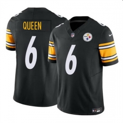 Men Pittsburgh Steelers 6 Patrick Queen Black F U S E  Vapor Untouchable Limited Football Stitched Jersey