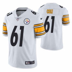Men Pittsburgh Steelers 61 Mason Cole White Vapor Untouchable Limited Stitched Jersey
