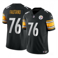 Men Pittsburgh Steelers 76 Troy Fautanu Black 2024 Draft F U S E  Vapor Untouchable Limited Stitched Jersey