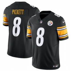 Men Pittsburgh Steelers 8 Kenny Pickett Black 2023 F.U.S.E. Vapor Untouchable Limited Jersey