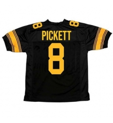 Men Pittsburgh Steelers 8 Kenny Pickett Black Rush Jersey