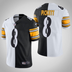 Men Pittsburgh Steelers 8 Kenny Pickett White Black Split Limited Stitched Jersey