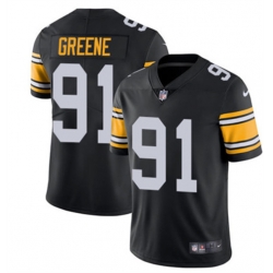 Men Pittsburgh Steelers 91 Kevin Greene Black Vapor Untouchable Limited Stitched Jersey