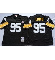 Men Pittsburgh Steelers 95 Greg Lloyd Black M&N Throwback Jersey