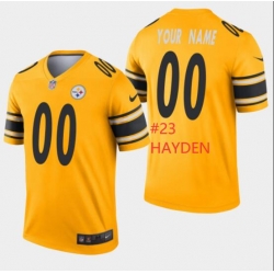 Men Steelers #23 Hayden Yellow Rush Jersey
