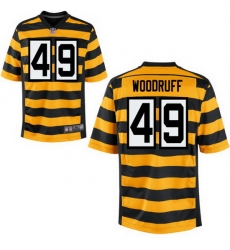 Men Steelers #49 Dwayne Woodruff Alternate Game Stitched NFL Jersey