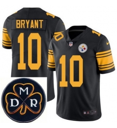 Men's Nike Pittsburgh Steelers #10 Martavis Bryant Elite Black Rush NFL MDR Dan Rooney Patch Jersey