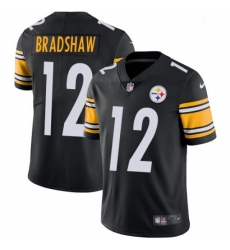 Mens Nike Pittsburgh Steelers 12 Terry Bradshaw Black Team Color Vapor Untouchable Limited Player NFL Jersey
