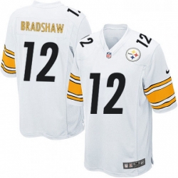 Mens Nike Pittsburgh Steelers 12 Terry Bradshaw Game White NFL Jersey
