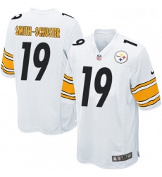 Mens Nike Pittsburgh Steelers 19 JuJu Smith Schuster Game White NFL Jersey