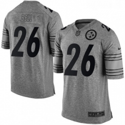 Mens Nike Pittsburgh Steelers 26 LeVeon Bell Limited Gray Gridiron NFL Jersey