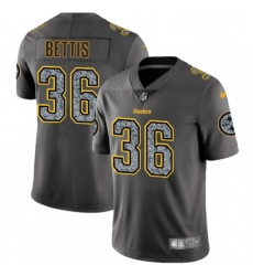 Mens Nike Pittsburgh Steelers 36 Jerome Bettis Gray Static Vapor Untouchable Limited NFL Jersey