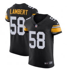 Mens Nike Pittsburgh Steelers 58 Jack Lambert Black Team Color Vapor Untouchable Elite Player Jersey