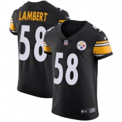 Mens Nike Pittsburgh Steelers 58 Jack Lambert Black Team Color Vapor Untouchable Elite Player NFL Jersey