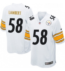 Mens Nike Pittsburgh Steelers 58 Jack Lambert Game White NFL Jersey