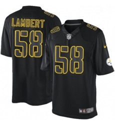 Mens Nike Pittsburgh Steelers 58 Jack Lambert Limited Black Impact NFL Jersey