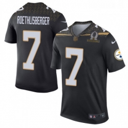Mens Nike Pittsburgh Steelers 7 Ben Roethlisberger Elite Black Team Irvin 2016 Pro Bowl NFL Jersey