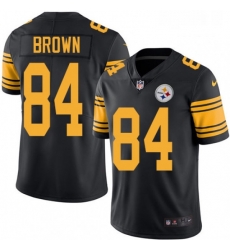 Mens Nike Pittsburgh Steelers 84 Antonio Brown Limited Black Rush Vapor Untouchable NFL Jersey