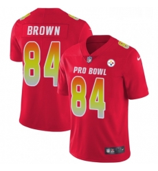 Mens Nike Pittsburgh Steelers 84 Antonio Brown Limited Red 2018 Pro Bowl NFL Jersey