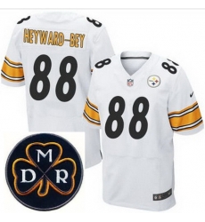 Men's Nike Pittsburgh Steelers #88 Darrius Heyward-Bey White Stitched NFL Elite MDR Dan Rooney Patch Jersey