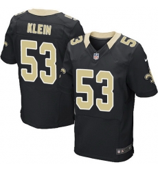 Mens Nike Steelers #53 A.J. Klein Black Elite Jersey
