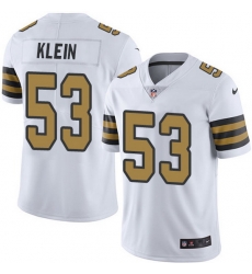 Mens Nike Steelers #53 A.J. Klein White Rush Jersey