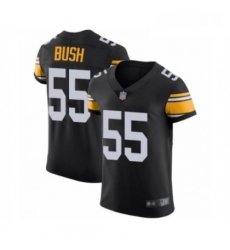 Mens Pittsburgh Steelers 55 Devin Bush Black Alternate Vapor Untouchable Elite Player Football Jersey