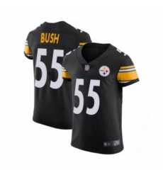 Mens Pittsburgh Steelers 55 Devin Bush Black Team Color Vapor Untouchable Elite Player Football Jersey