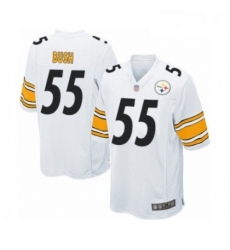 Mens Pittsburgh Steelers 55 Devin Bush Game White Football Jersey