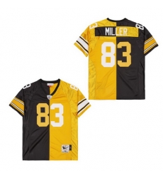Men's Pittsburgh Steelers Heath Miller #83 Gold Black Split Stitched NFL Football Jersey