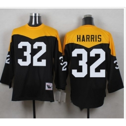 Mitchell And Ness 1967 Pittsburgh Steelers 32 Franco Harris Black Yelllow Throwback Men 27s Stitche