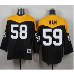 Mitchell And Ness 1967 Pittsburgh Steelers 59 Jack Ham Black Yelllow Throwback Men 27s Stitched NFL