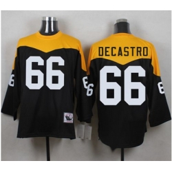 Mitchell And Ness 1967 Pittsburgh Steelers 66 David DeCastro Black Yelllow Throwback Men 27s Stitch